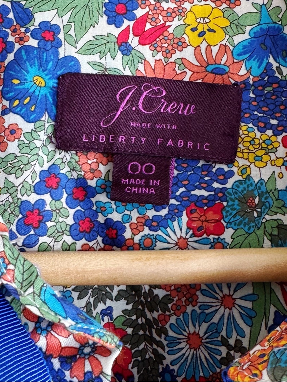 Sz 00 J. Crew Cotton Midi A-Line Shirt Dress In Liberty Margaret Annie Print EUC - Picture 5 of 6